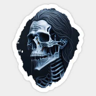 Female Skeleton Sticker